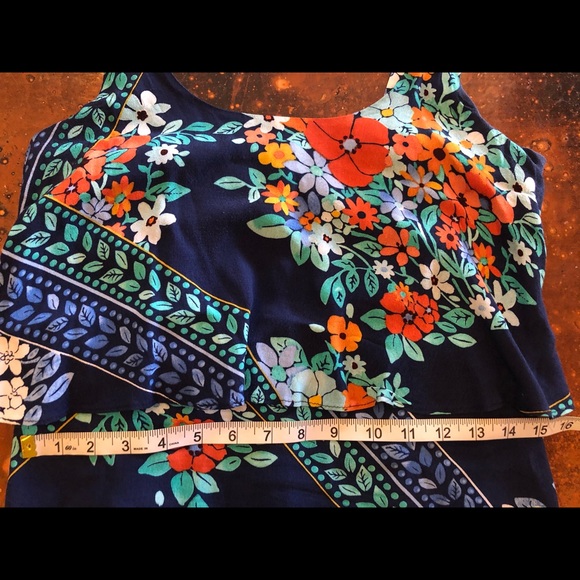 Maeve Anthropologie dress summer 4 blue Hawaiian - Picture 6 of 8